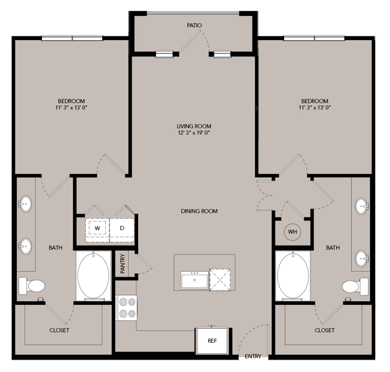 B1-1116sf floor plan
