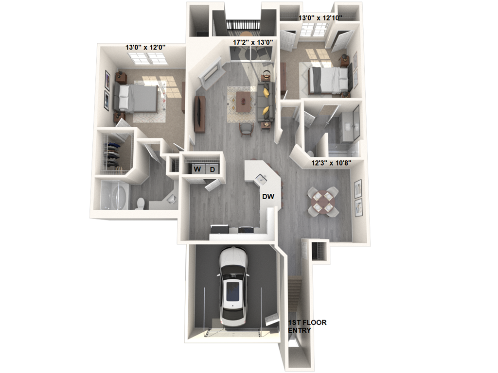 B4-White floor plan