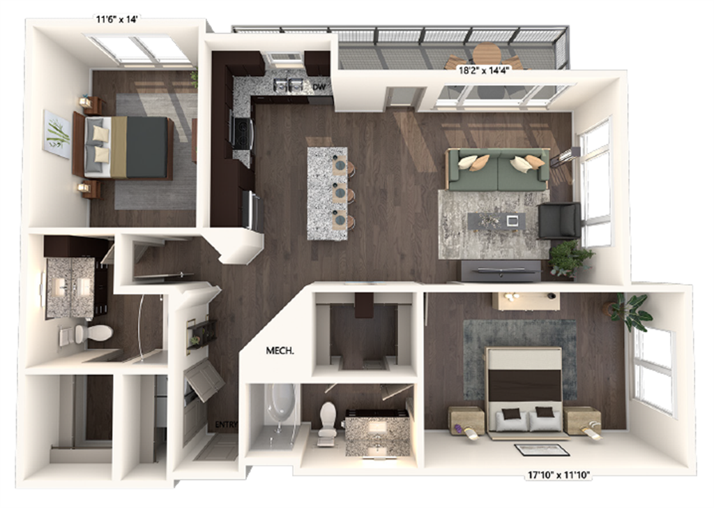 B2-1183-E floor plan