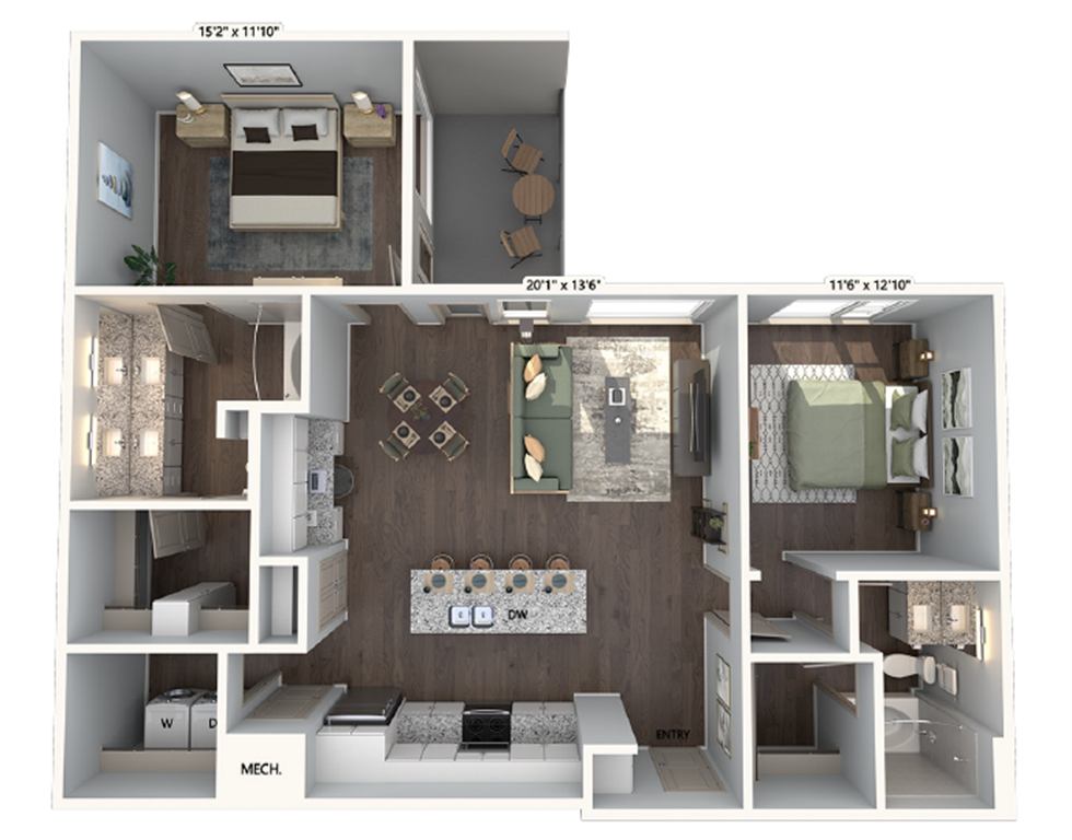 B3-1254-W floor plan