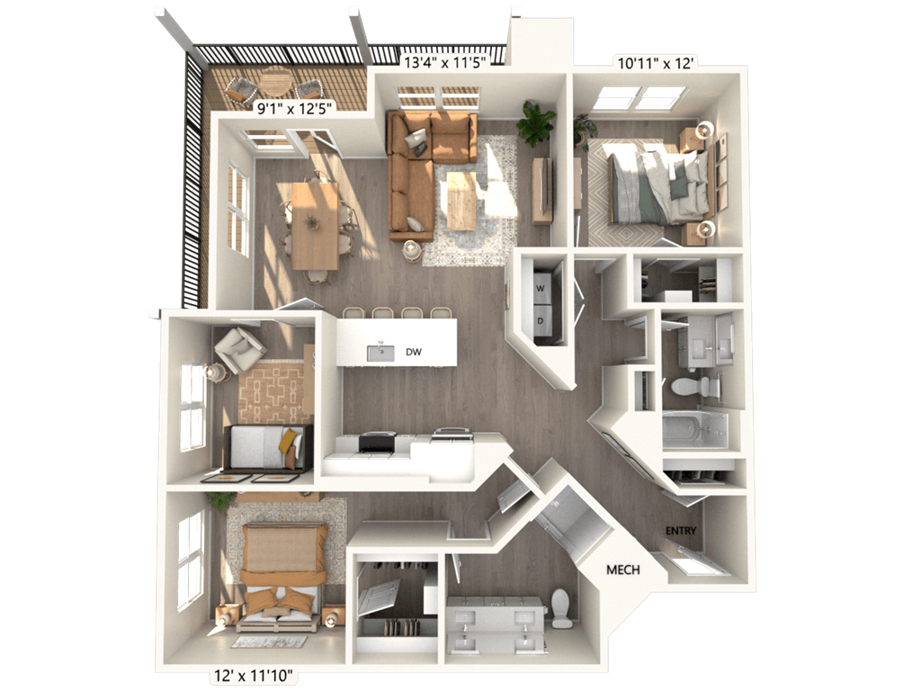 B5D-Finish1-1362 floor plan
