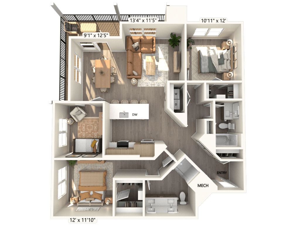 B5D-Finish2-1362 floor plan