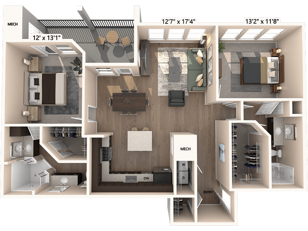 B3A-1240 floor plan