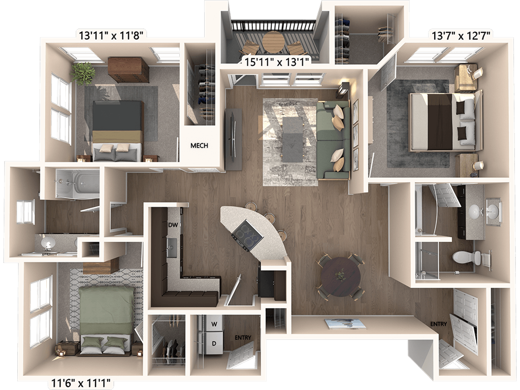 C1-1-1405 floor plan
