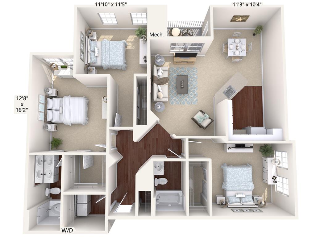 C2-Std-Upper floor plan