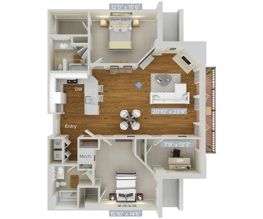 B33D-1411 floor plan