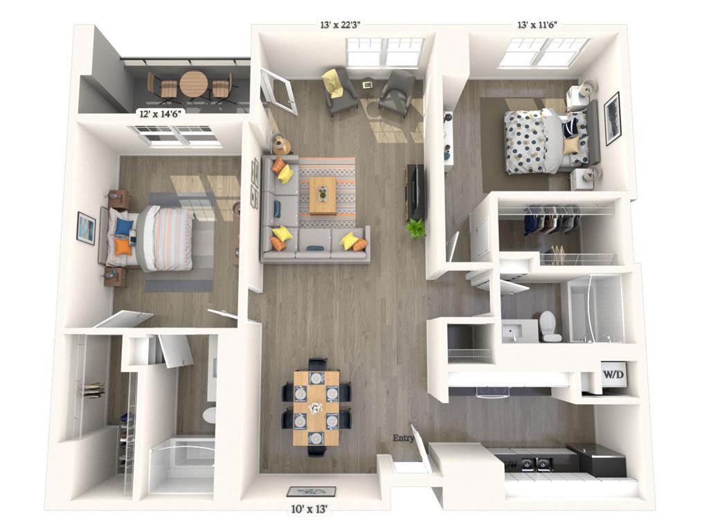 B6-Renovated-I-NoDen floor plan